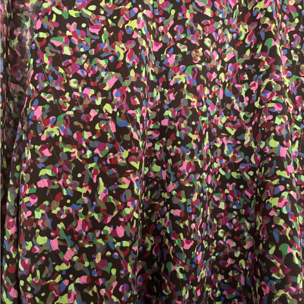 Aqua Multicolor Sheer Blouse - Picture 4 of 9
